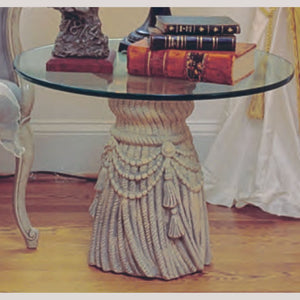 Sculpted Tassel Cocktail Table Base 17.5H Classical Home Decor