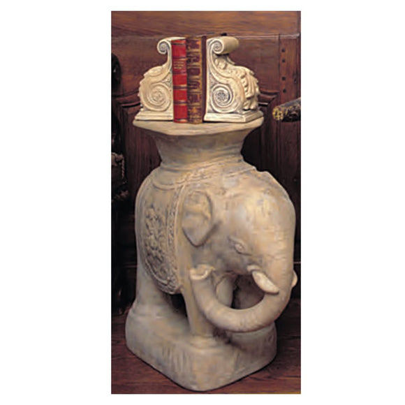 Elephant with Trunk Up to Right Ear Side Table Base 21.75H