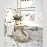 Swan with Curled Neck Side Table Base or Accent Pedestal 21H