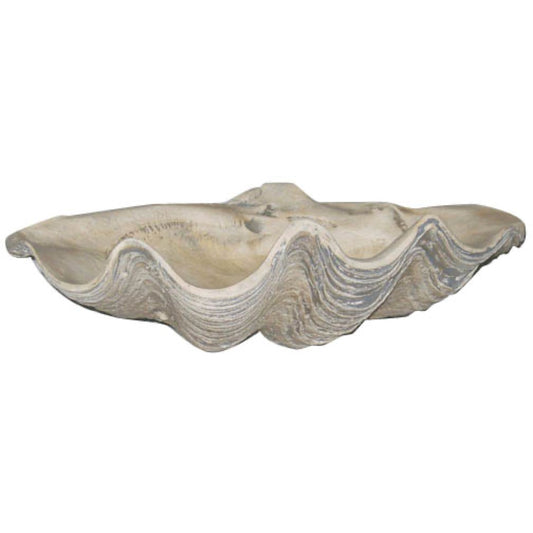 Clam Shell Garden Art Statue Lifelike Cement Large 22.5W