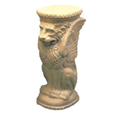 Winged Lion Pedestal Display Column Base or Side Table 21.75H