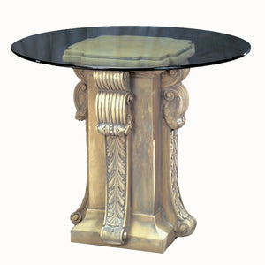 Corbel Four Side Column Dining Table Base 29H Classical Home Decor