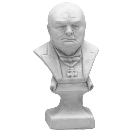 Bust of Winston Churchill 7 in, Made in USA, Plaster