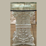 Square Corinthian Classical Column Very Ornate Cocktail Table Base 18.5H