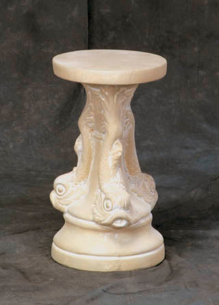 Small Dolphin Pedestal or Cocktail Table Base 17.75H Home Decor