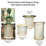 Round Column with Swag Pedestal Dining Table Base 28.75H Home Decor