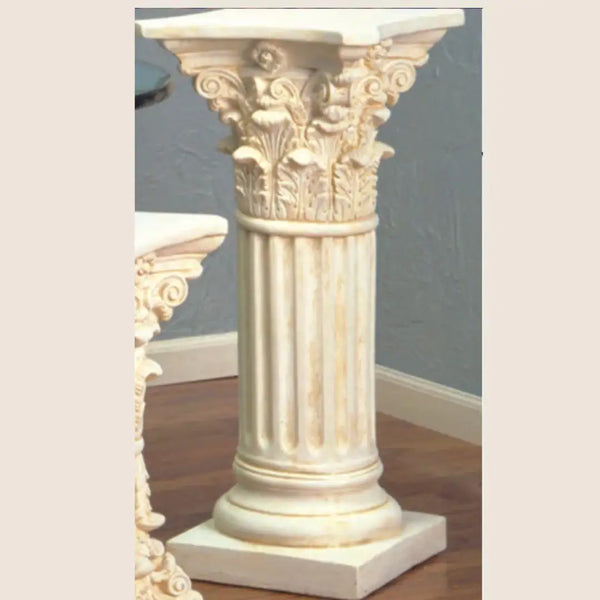 Fluted Corinthian Classical Column Console Table Base 31.5H – Museumize.com