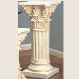 Fluted Corinthian Classical Column Console Table Base 31.5H