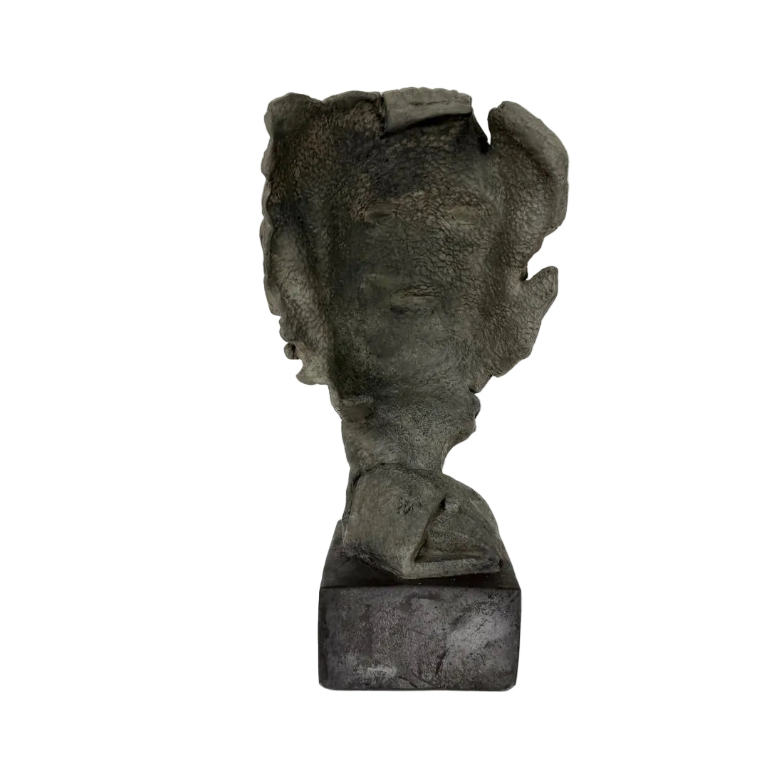 back view homer bust, portrait of odyssey poet