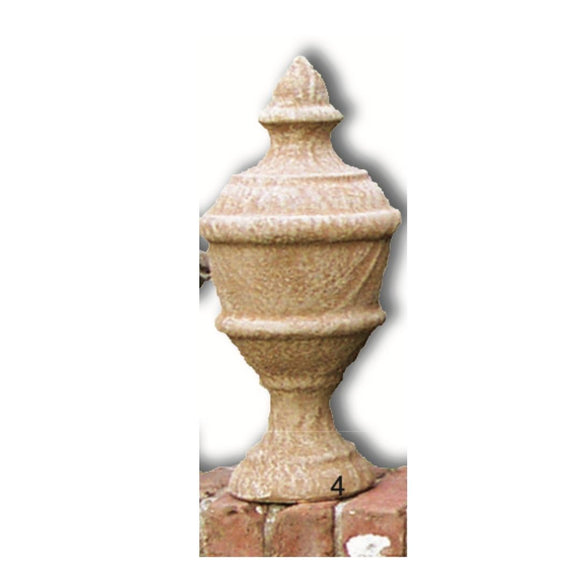 Garden Finial - Old Charleston Pointed Jar Shape Cement Lawn Ornament 17H