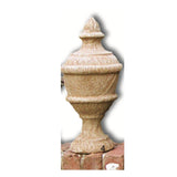 Garden Finial - Old Charleston Pointed Jar Shape Cement Lawn Ornament 17H