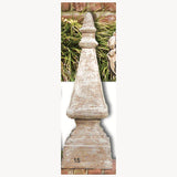 Garden Finial - French Obelisk Statue Cement Lawn Ornament 26H x 10.5W