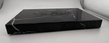 Rectangle Marble Base Black with chips 7 3/4 x 4 1/2 x 3/4 in AS IS ATTIC no returns