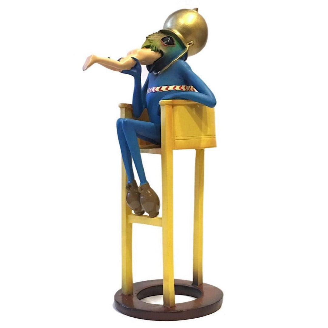 Devil On Night Chair Eating Human Statue by Hieronymus Bosch JB07 Parastone - Museumize.com
