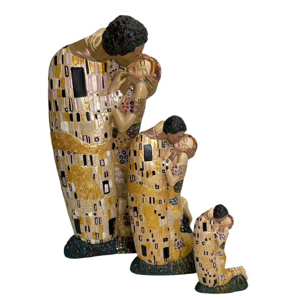 The Kiss Lovers Kissing by Gustav Klimt Statue Adaptation Parastone, Assorted Sizes - Museumize.com
