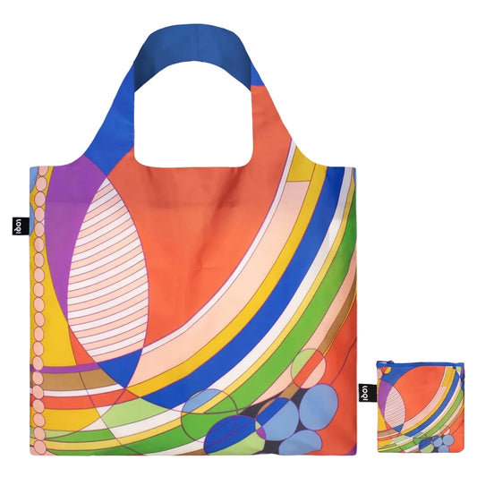 Frank Lloyd Wright March Balloons tote bag with colorful geometric arcs