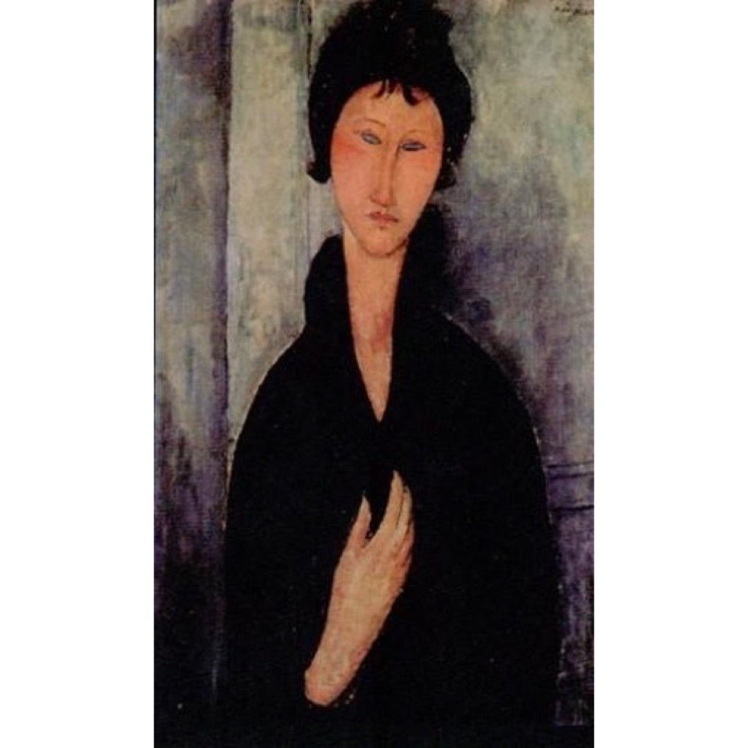 Modigliani Blue Eyed Woman Portrait Statue Series of Women Long Neck 5.75H