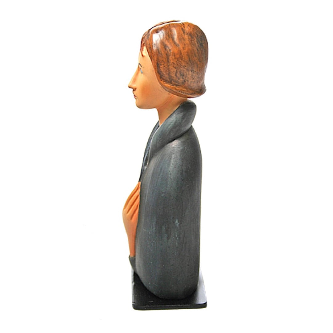 Modigliani Blue Eyed Woman Portrait Statue Series of Women Long Neck 5.75H