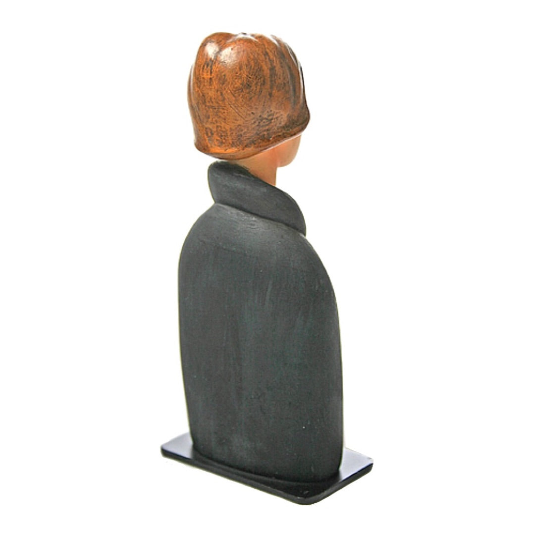 Modigliani Blue Eyed Woman Portrait Statue Series of Women Long Neck 5.75H