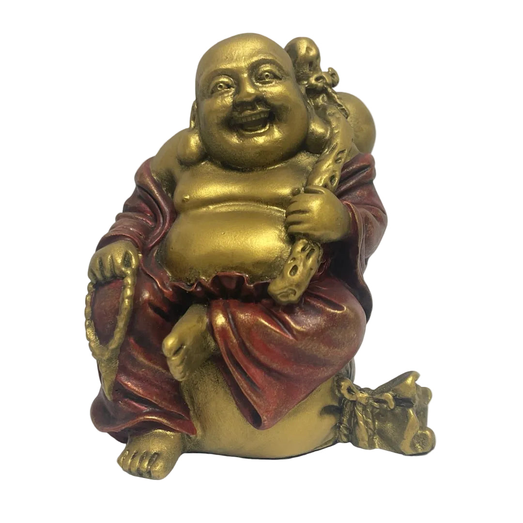 Happy Buddha Hotei figurine, small size for desk