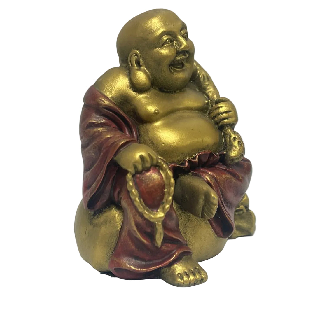 Side view of Hotei figurine