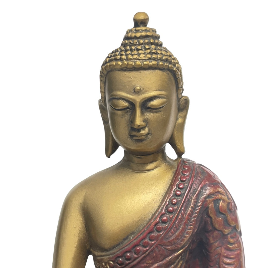 Close-up of the palm facing forward in the varada mudra