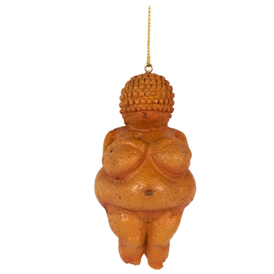 Venus of Willendorf Mother Goddess Christmas Ornament, Prehistoric Art