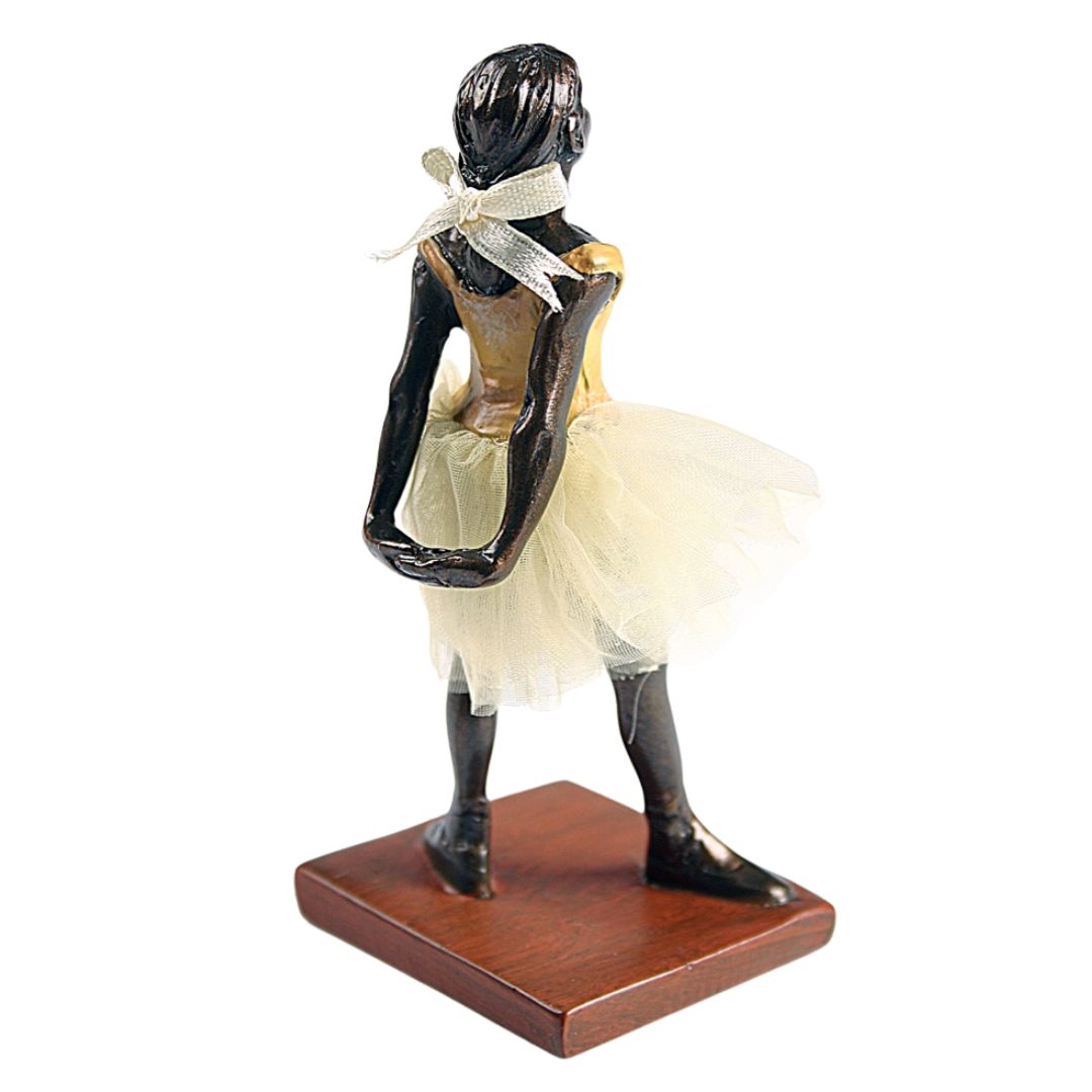 Back view Pocket Art Degas Little Dancer of Fourteen Years Ballerina Miniature Statue 4.25H