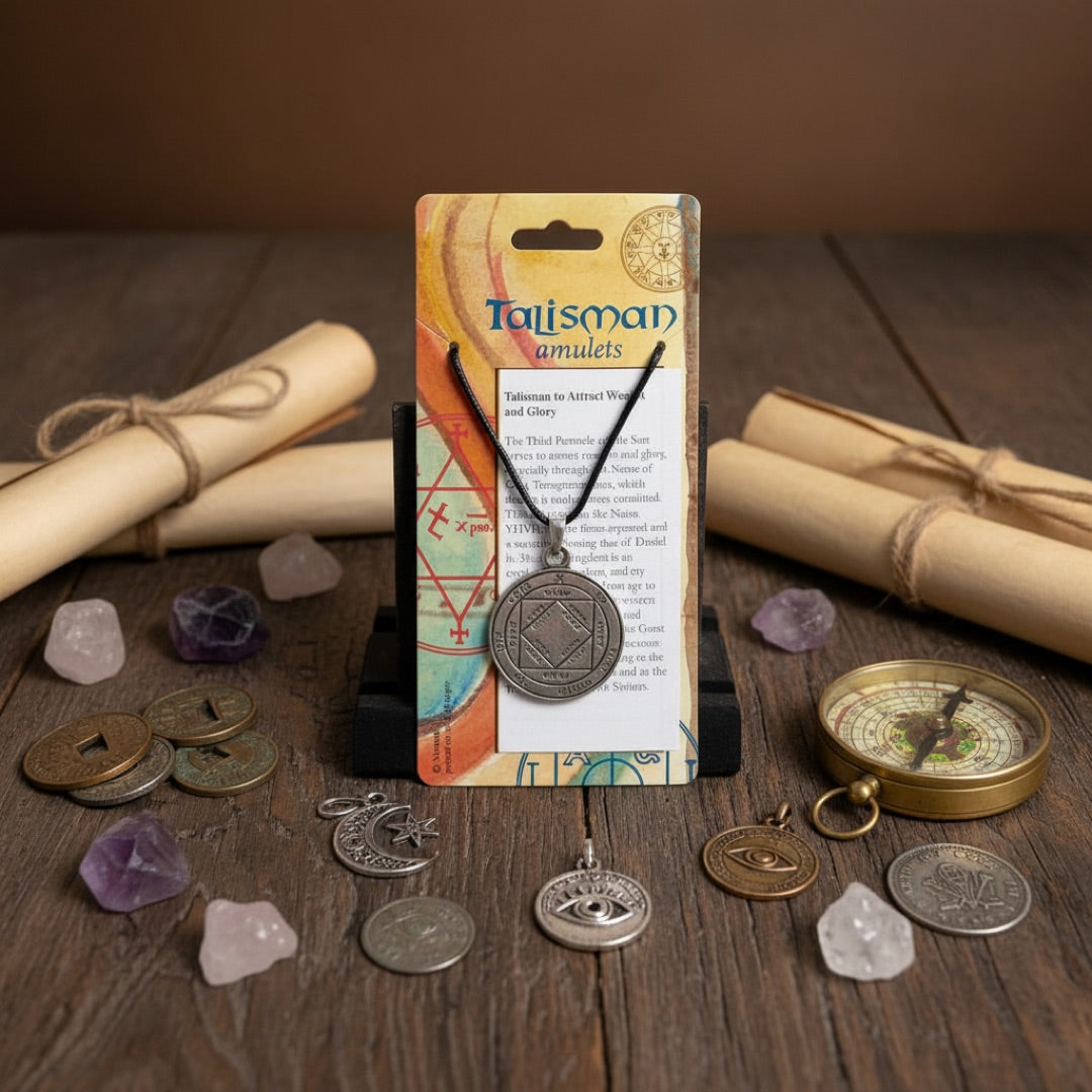 Talisman of Wealth amulet near other amulets