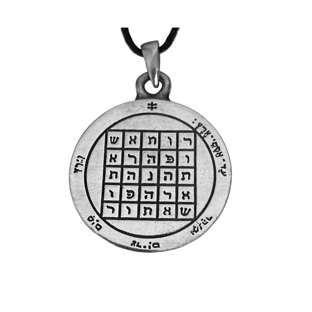 Talisman to win competitions necklace PDP-6124, lead-free pewter Second Pentacle of Saturn