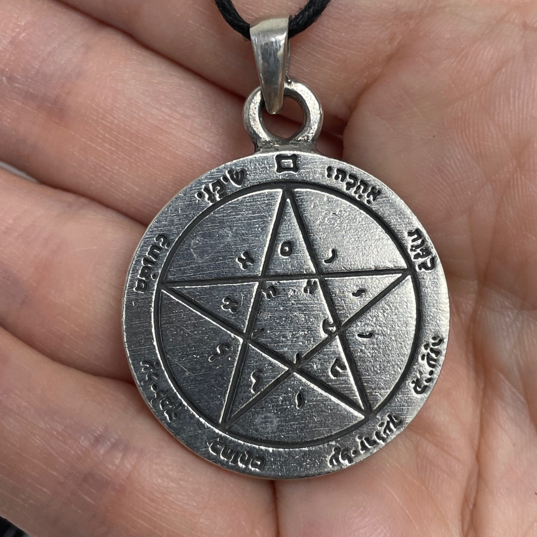 lose view of the pentagram and Venus spirit names of the Second Pentacle of Venus in pewter