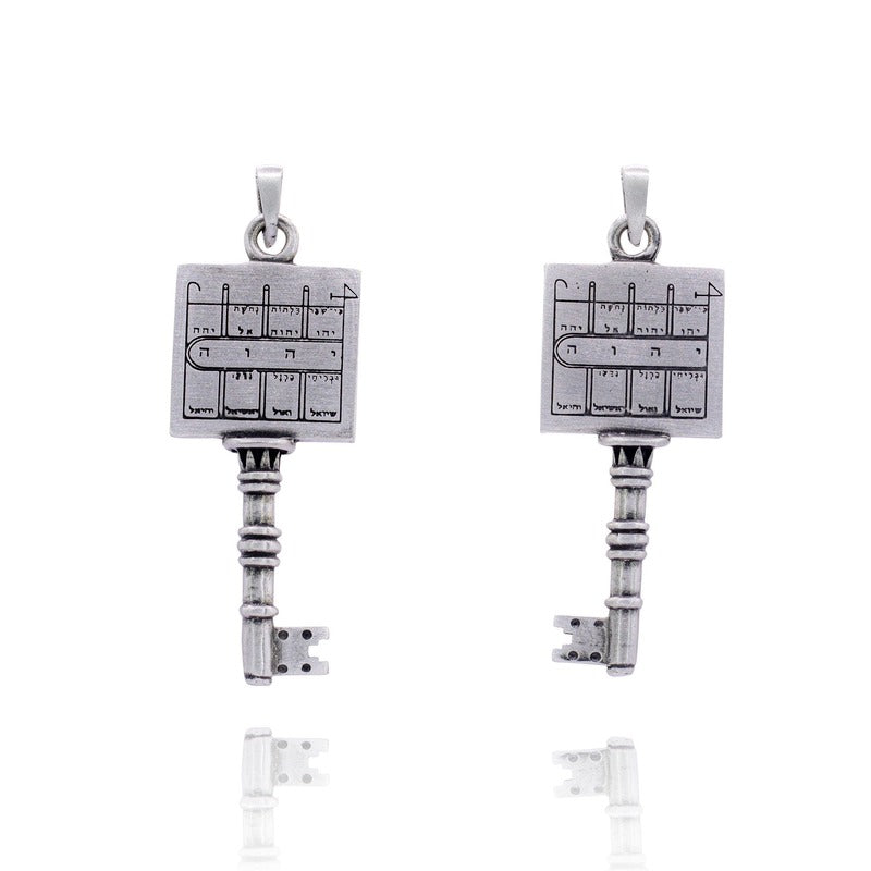 Front and back side of Kabbalah pendant to remove barriers