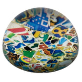 Gaudi Spanish Mosaic Multicolor Modern Art Glass Dome Desk Paperweight 3W