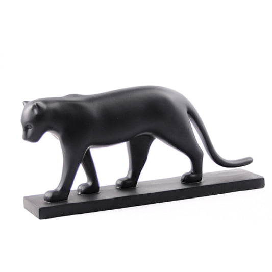 Black panther statue by François Pompon showing smooth modern animal form.