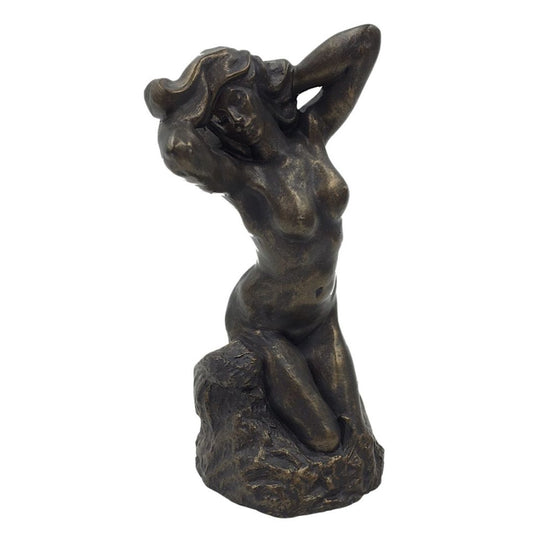 Rodin Toilette de Venus bronze finish statue kneeling nude figure