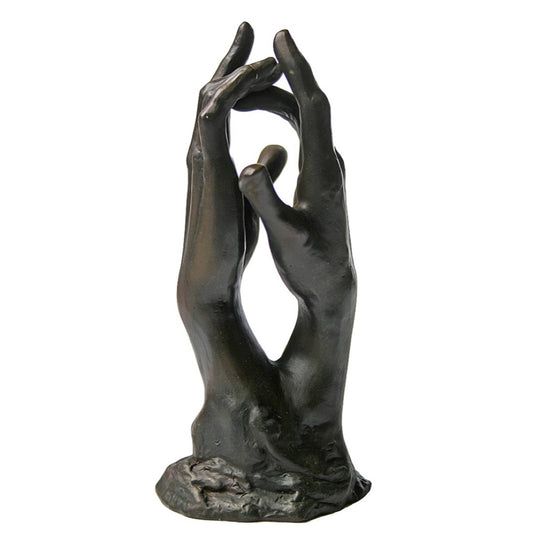 Rodin Study for The Secret clasping hands statue with bronze finish