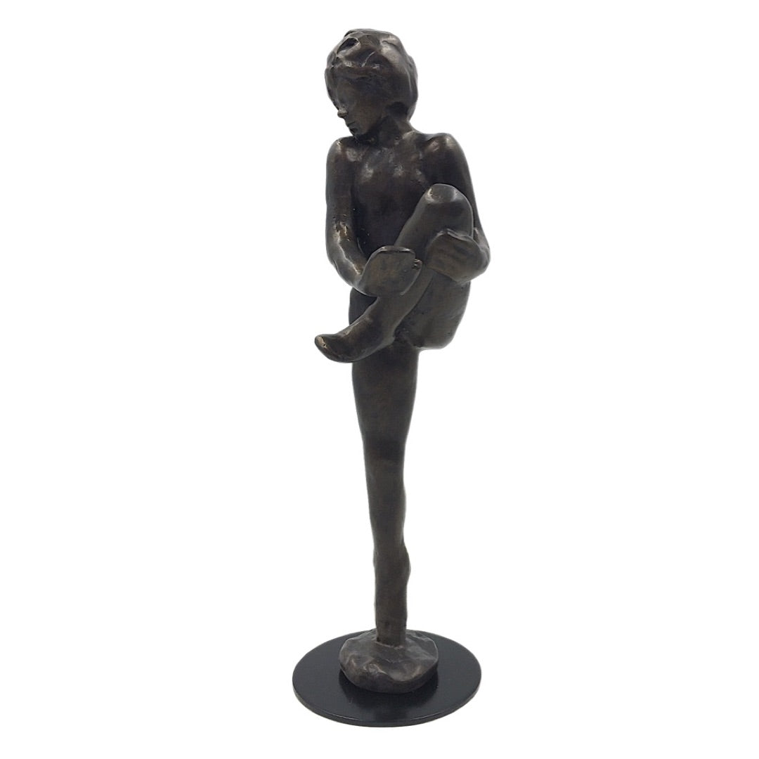 Rodin Mouvements de Danse Pose D figurine in bronze finish on black metal base.