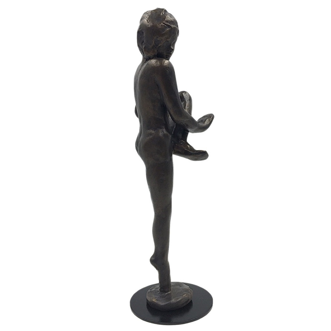 Rodin dance study figurine with expressive movement, bronze finish, Parastone RO23.
