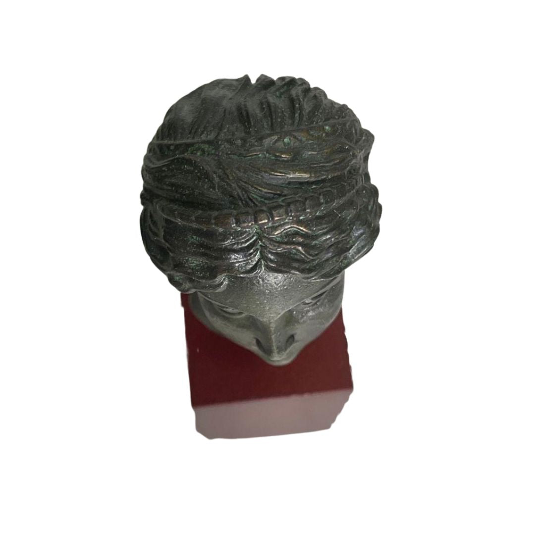 Top view Pocket Art Head of Venus Aphrodite with Earring Greek Goddess Miniature Bust Statue ROM02