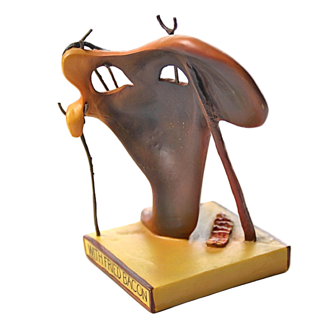 Back angle of Dalí Self Portrait sculpture showing 3D adaptation details.