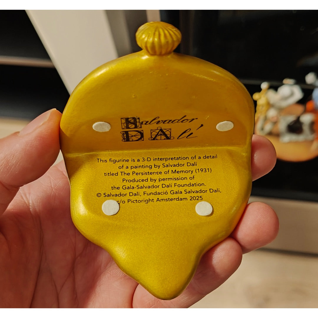 Back view shows Dali Clock as figurine for sculpture collection by Parastone