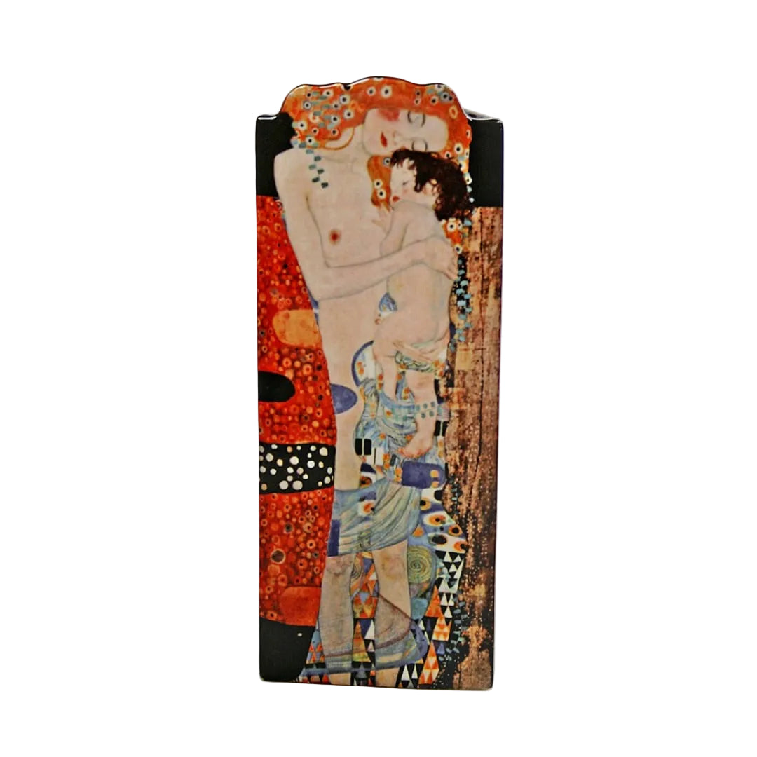 Silhouette d’Art Klimt vase inspired by The Three Ages of Woman painting