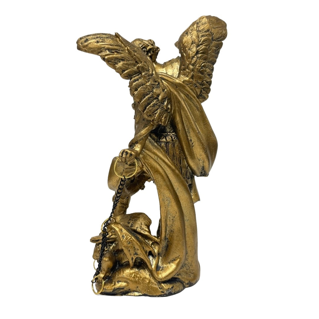 Archangel Michael Statue, Slaying the Devil Miniature