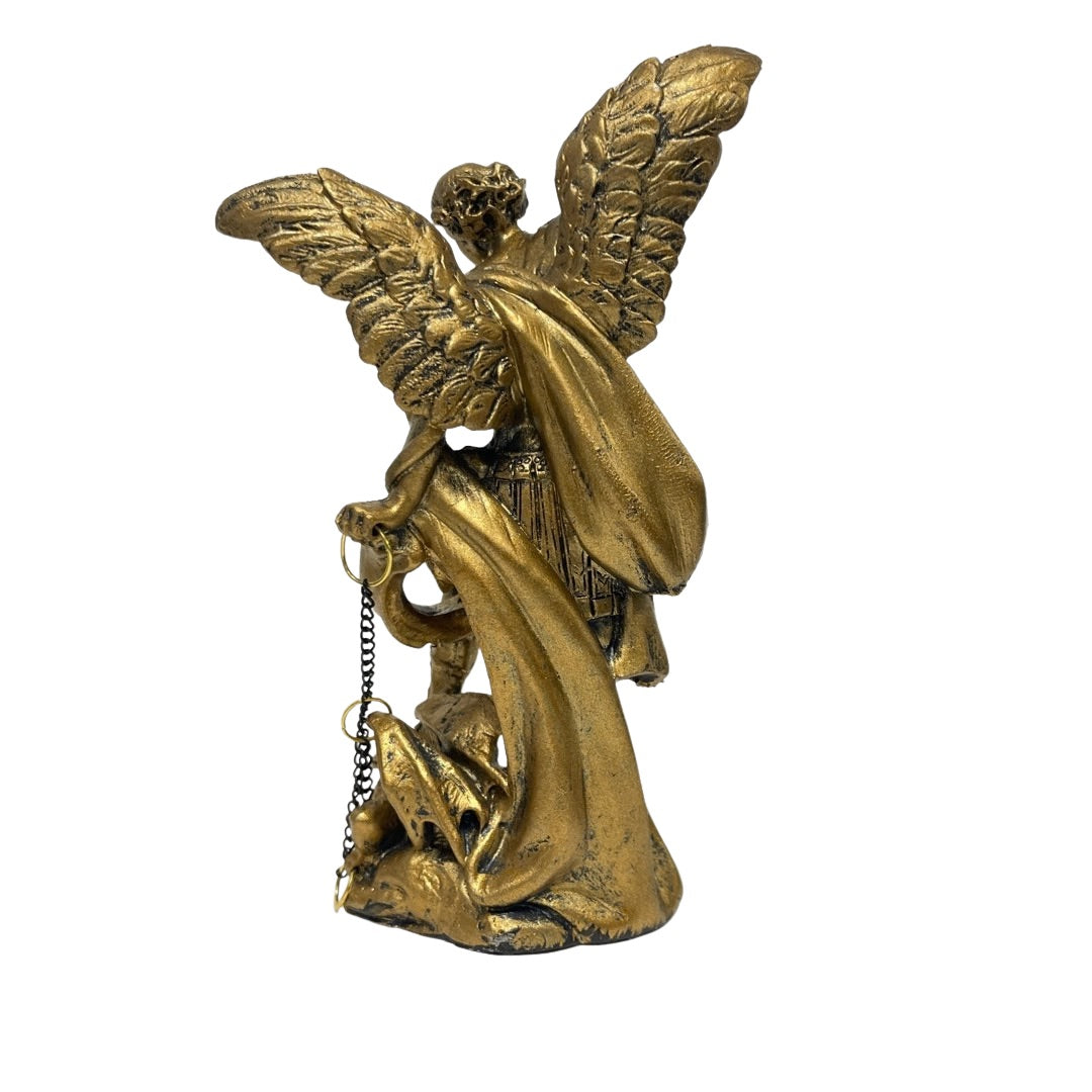 Archangel Michael Statue, Slaying the Devil Miniature