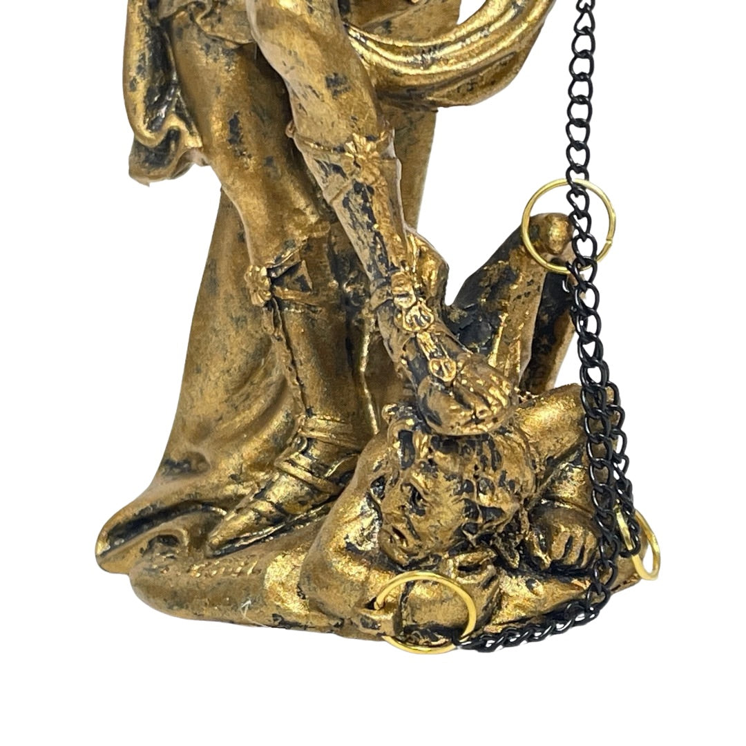Archangel Michael Statue, Slaying the Devil Miniature