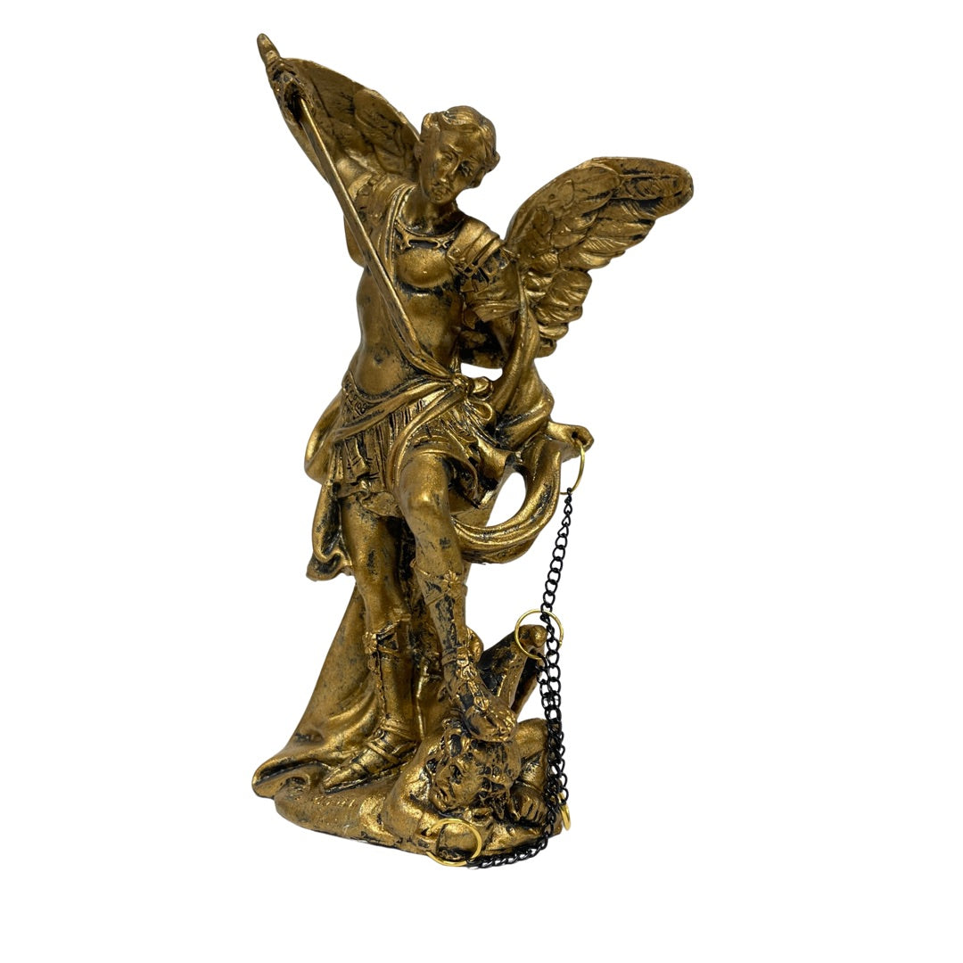 Archangel Michael Statue, Slaying the Devil Miniature