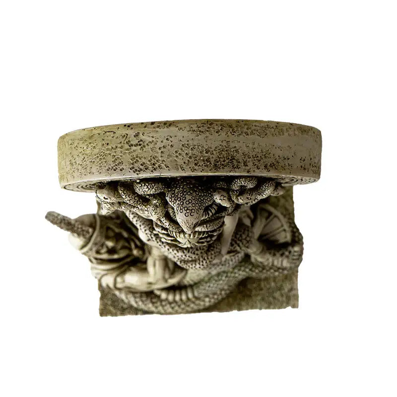 Top view Greek mythology Medusa figurine with Perseus scene shows museum quality