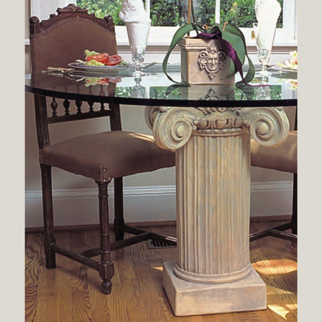 Scamozzi Classical Ionic Column Dining Table Base 29H Classical Home Decor - Museumize.com