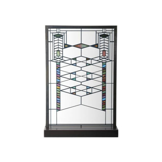 Robie House Stained Glass with Stand by Frank Lloyd Wright 9H