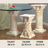 Classical Home Decor. Column bases for glass tops.